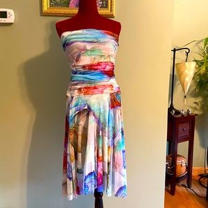 Strapless Ruched Designer Dress